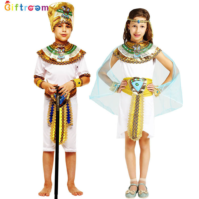 Children's Day Egyptian Pharaoh Costumes, Male and Female Princess Costumes, Ancient Greek Costumes, Prince Nile
