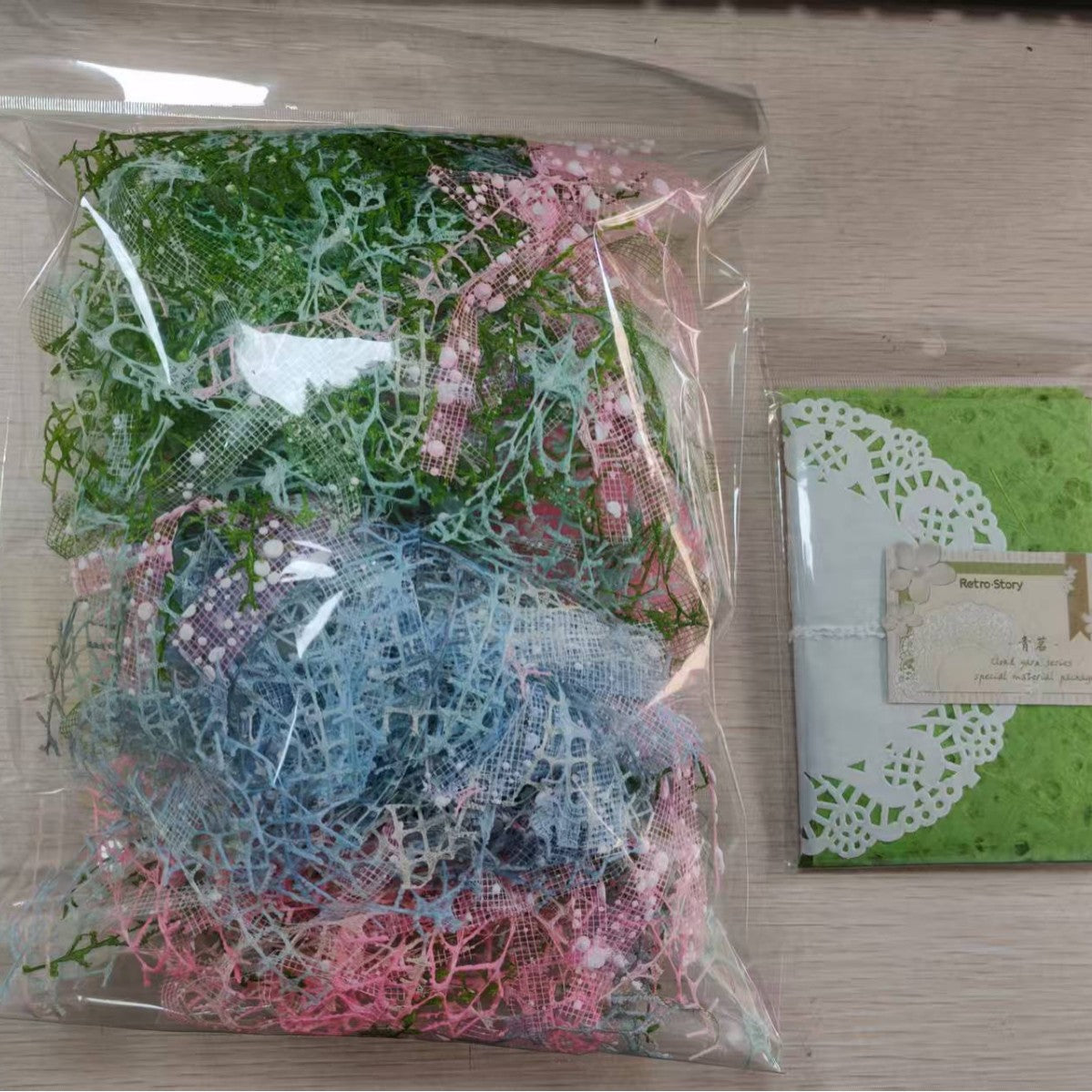 Carefully Selected Retrostory Cloud Yarn Base Decorative Background Paper Material Package DIY Handmade Pain Package Handbook Material Paper