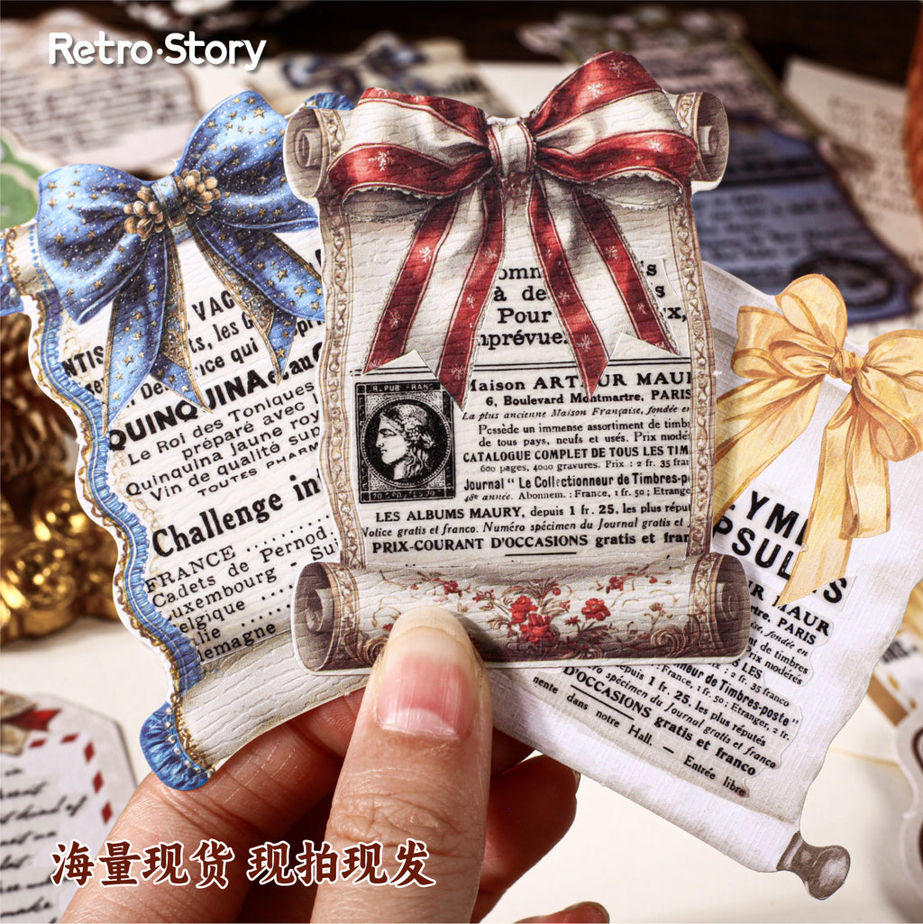 Retrostory Holiday Handwritten Series Creative Gift Material Handbook Background Decorative Stickers 20 Note Stickers