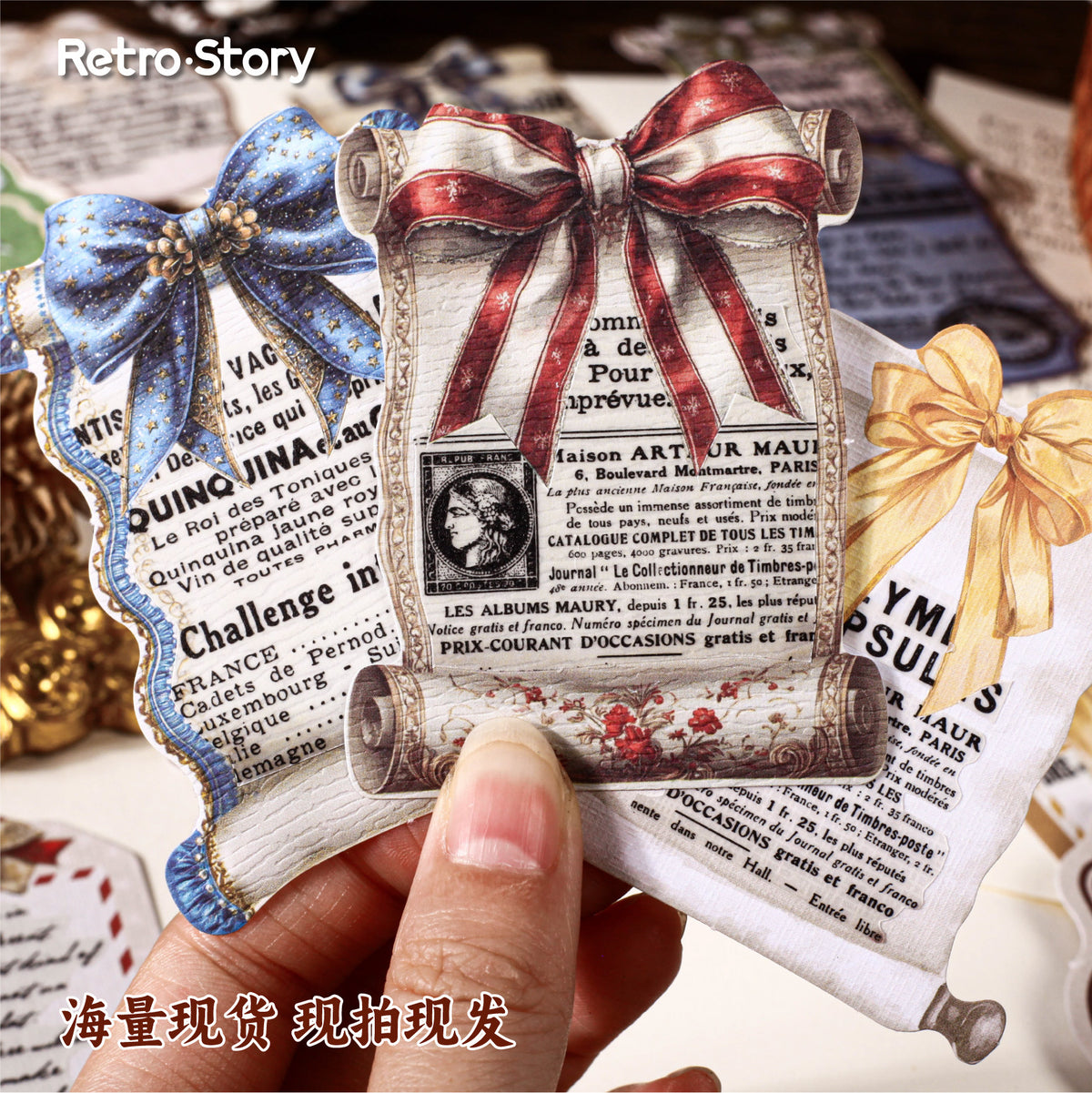 Retrostory Holiday Handwritten Series Creative Gift Material Handbook Background Decorative Stickers 20 Note Stickers