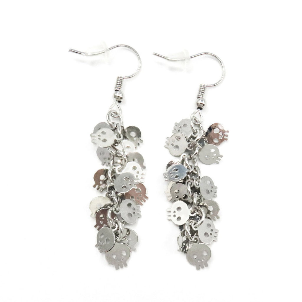 Justop European and American Halloween Ins-Style Personality Exaggerated Trendy Earrings for Women, Skull Earrings, Quirky Ear Accessories