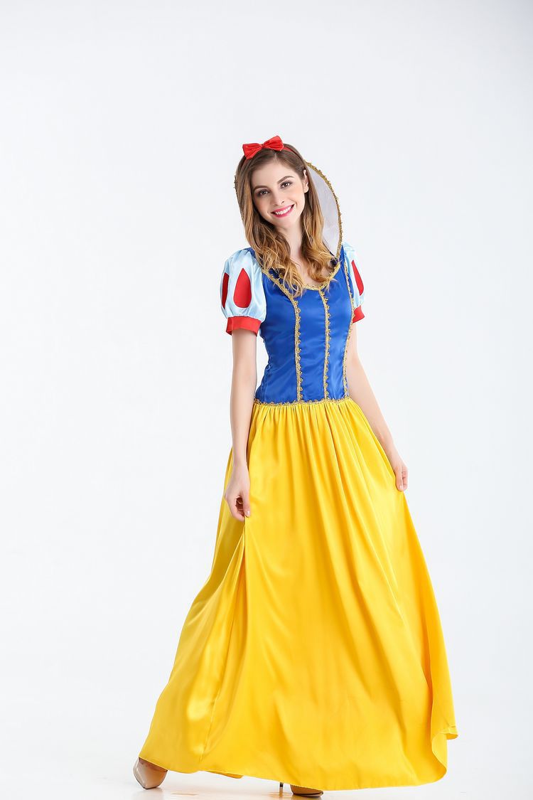 Halloween Adult Snow White Christmas Annual Party Cosplay Queen Cinderella Wedding Dress Costume Wholesale