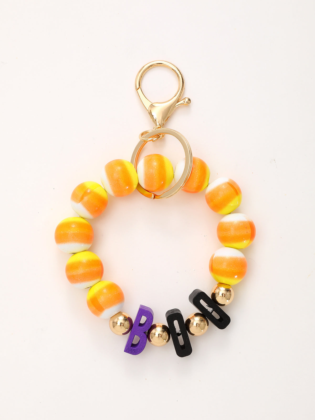 Sporty Baseball Independence Day Halloween Wooden Beads Wooden Fruit Summer Party Keychain Bracelet