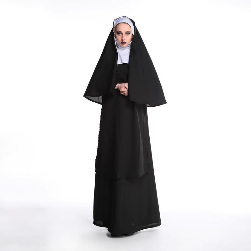 New Halloween Masquerade Godfather Priest Godfather Couple Virgin Mary Nun Costume Stage Costume