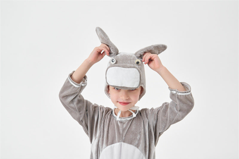Halloween animals children's little donkey men and women cos animal jumpsuit children's day stage performance clothing