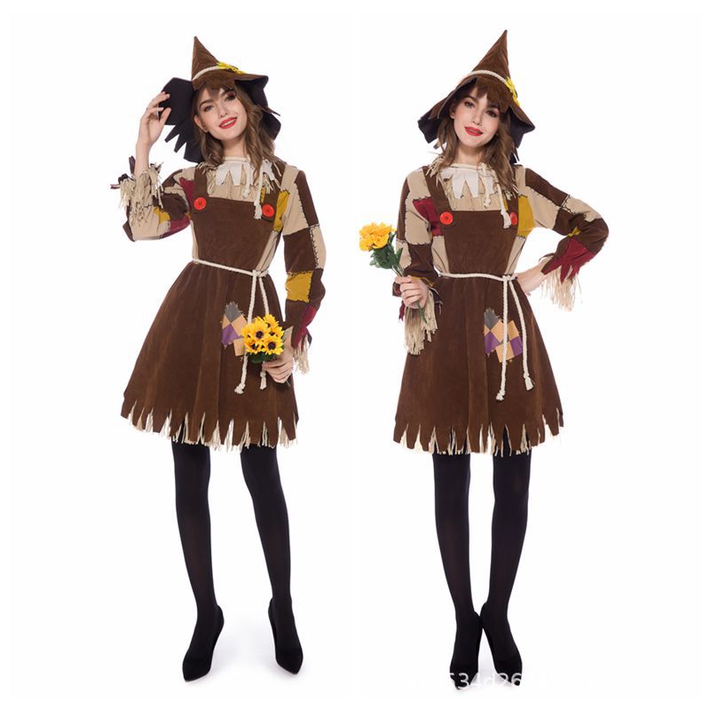 Halloween Adult Wizard of oz Family Stage Performance Scarecrow Costume Witch Witch Performance Cosplay