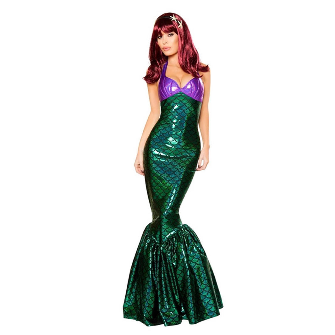 Halloween Costume Adult Mermaid Cosplay Costume Princess Dress Sexy Chest-Wrapped Evening Dress Ds Performance Costume