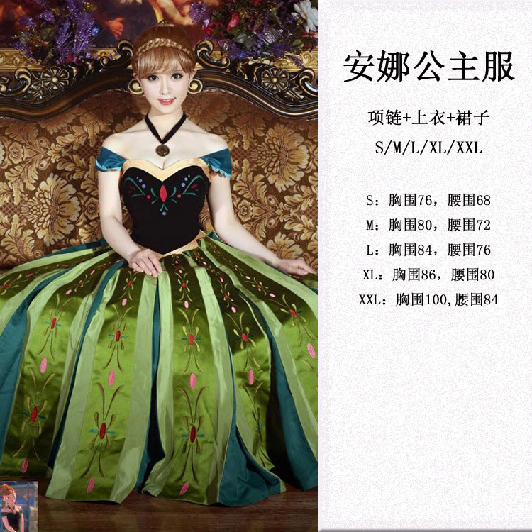 Adult Halloween Snow White Bell Cinderella Ice Sleeping Beauty Rapunzel Party Stage Performance Princess Dress