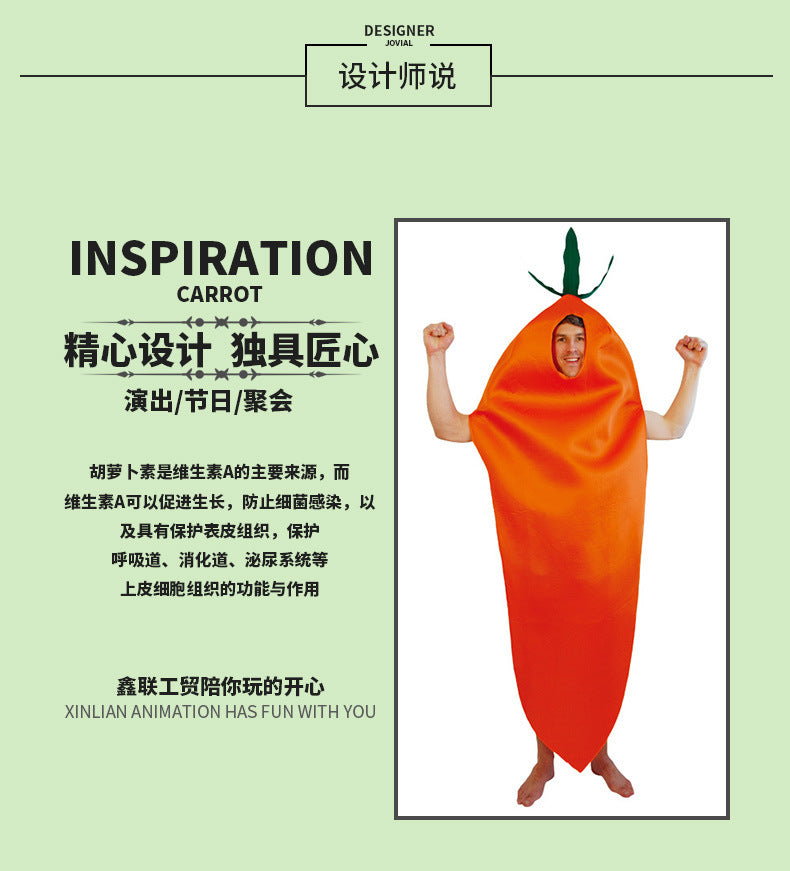 carnival halloween carrot cosplay cosplay masquerade stage adult children costume
