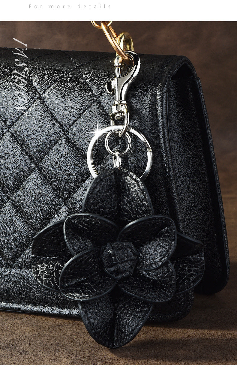 Bag Keychain, Clothing Decoration Pendant, Backpack Pendant, Heart Petal Pendant, Pu Leather Cotton-Filled Pendant