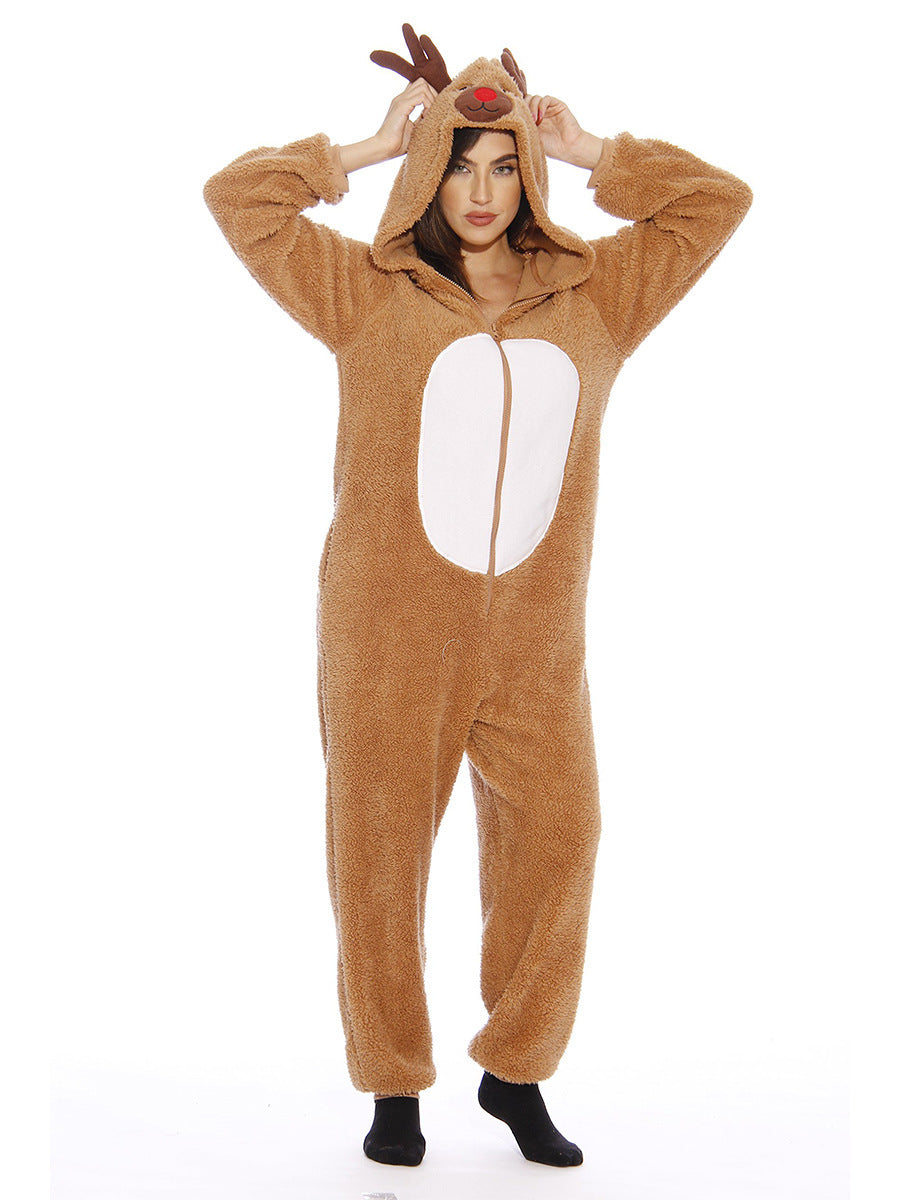 Halloween Children's Adult Elk Cute Reindeer cosplay Brown Animal Romance Costume