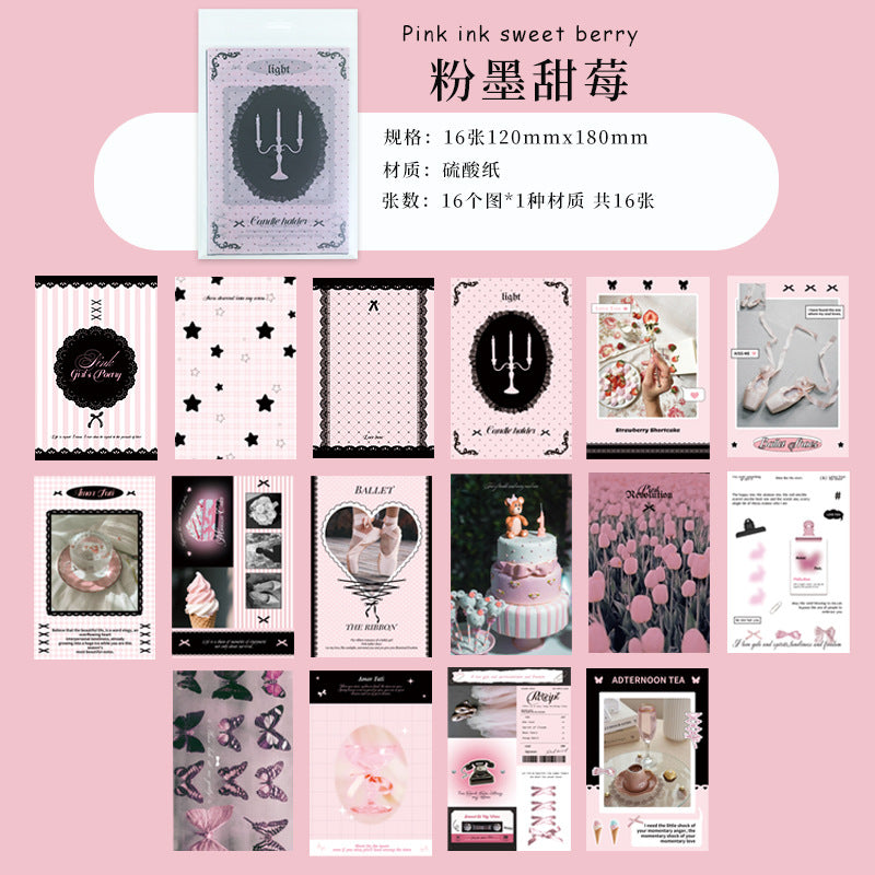 New Style Journal Background Sulfuric Acid Paper Diary Decoration Fresh Style Items Stickers Journal Material Paper Printing