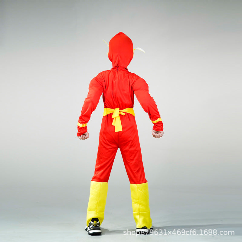 New flash clothes children stage performance muscle clothes COS Hero League cosplay Halloween