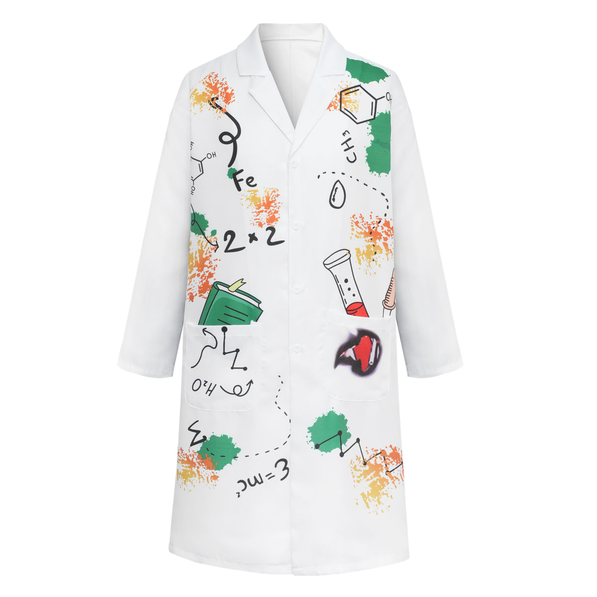 Halloween Crazy Scientist White Coat cos Frankenstein Pro Play Parent-Child Stage Performance Costume