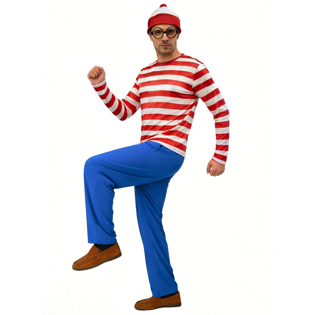 Halloween Costume Smart Wally Where's Wally UK Anime Costume cosplay Couple Costume