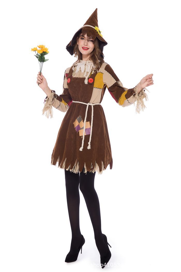 Halloween Adult Wizard of oz Family Stage Performance Scarecrow Costume Witch Witch Performance Cosplay