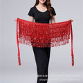 Halloween in stock Belly Dance Performance Costume Sequins Tassel Hips Bead Pieces Waist Chain Indian Dance Waist Towel Wholesale