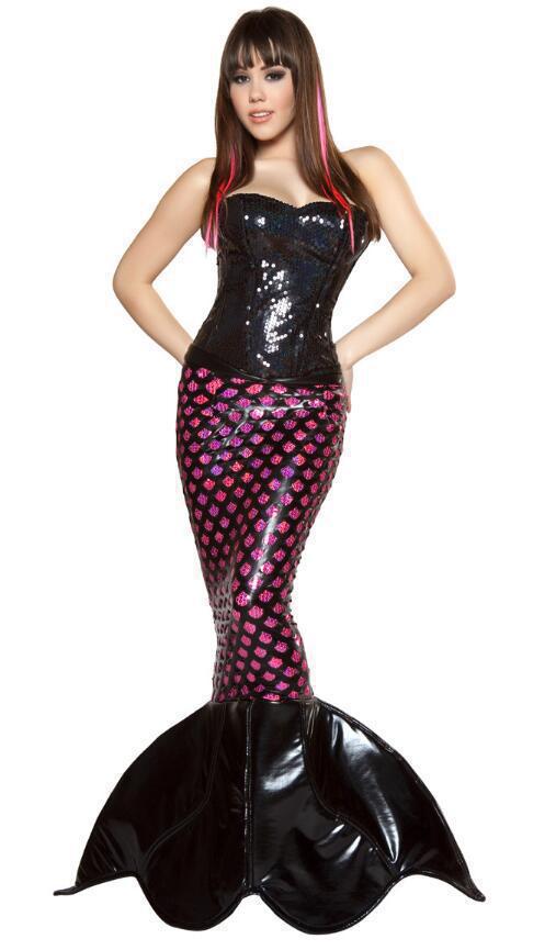 Halloween Costume Adult Mermaid Cosplay Costume Princess Dress Sexy Chest-Wrapped Evening Dress Ds Performance Costume