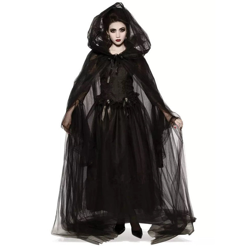 2025 Halloween New Death Horror Ghost Bride Costume Cos Vampire Demon Costume Stage Costume