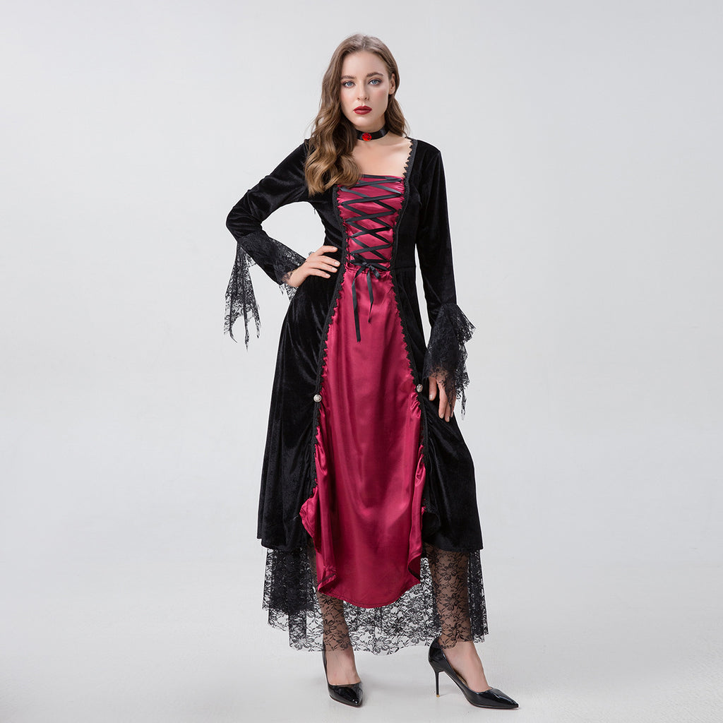 Halloween Masquerade Costume Family Vampire Witch Cos Movie Palace Haunted House Event Costume