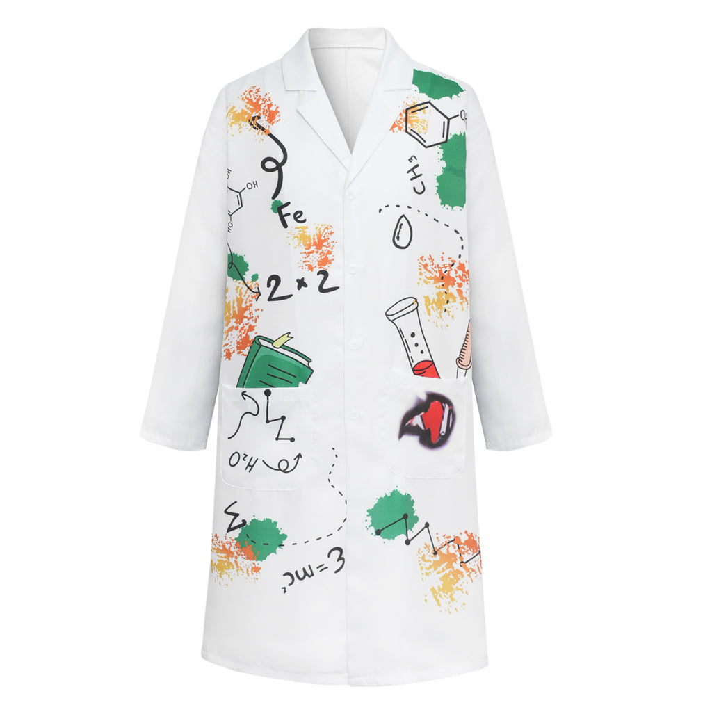 Halloween Crazy Scientist White Coat cos Frankenstein Pro Play Parent-Child Stage Performance Costume