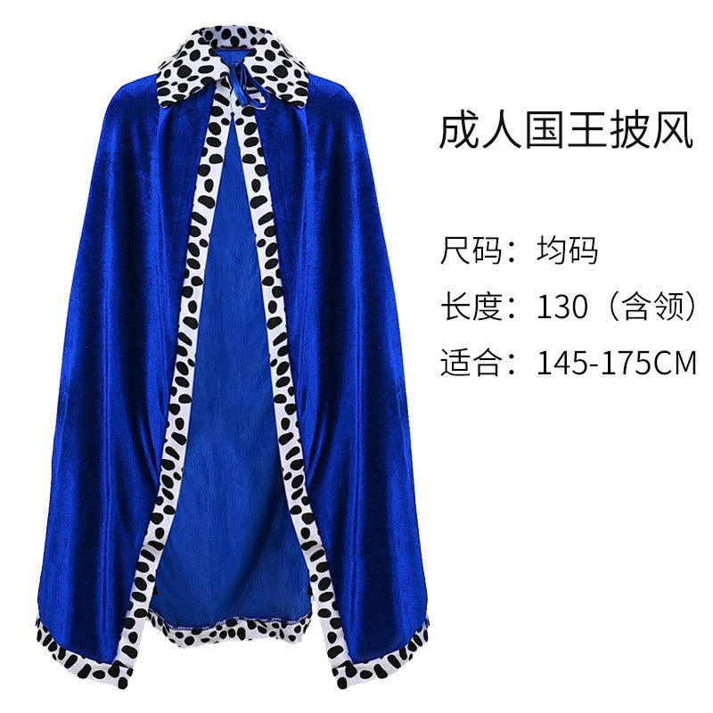 Halloween Costume Kids Adult Birthday Party Show Christmas King Prince Cloak Red Cloak Shawl