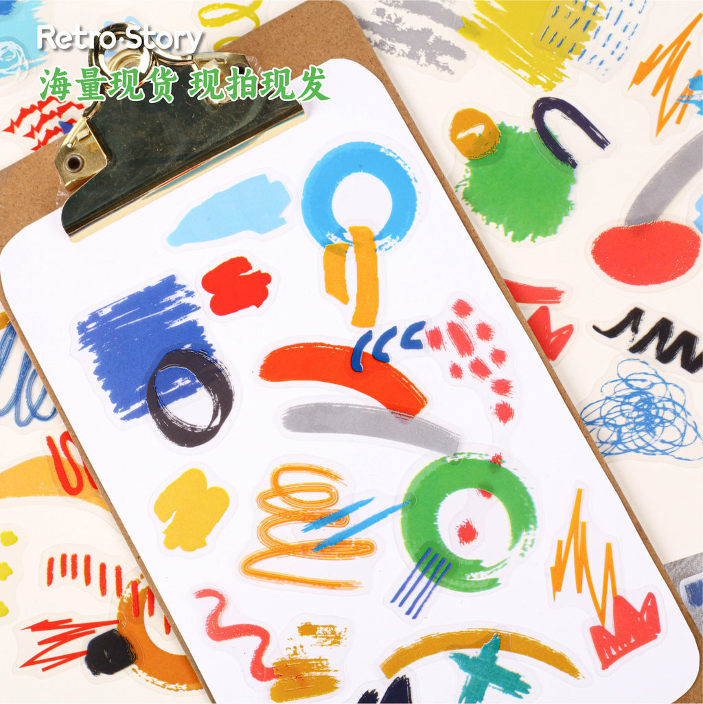Retrostory Art Park Series DIY Material Collage Creative Handmade Decorative Background Base Journal Stickers