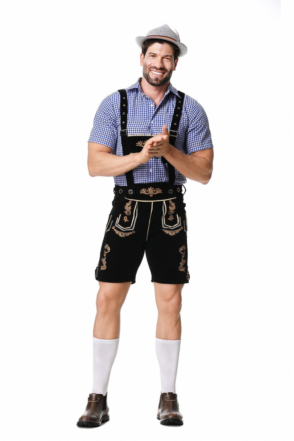 Halloween Costume Wish German Oktoberfest Costume Men's Overalls Suit Adult Stage Cosplay Costume