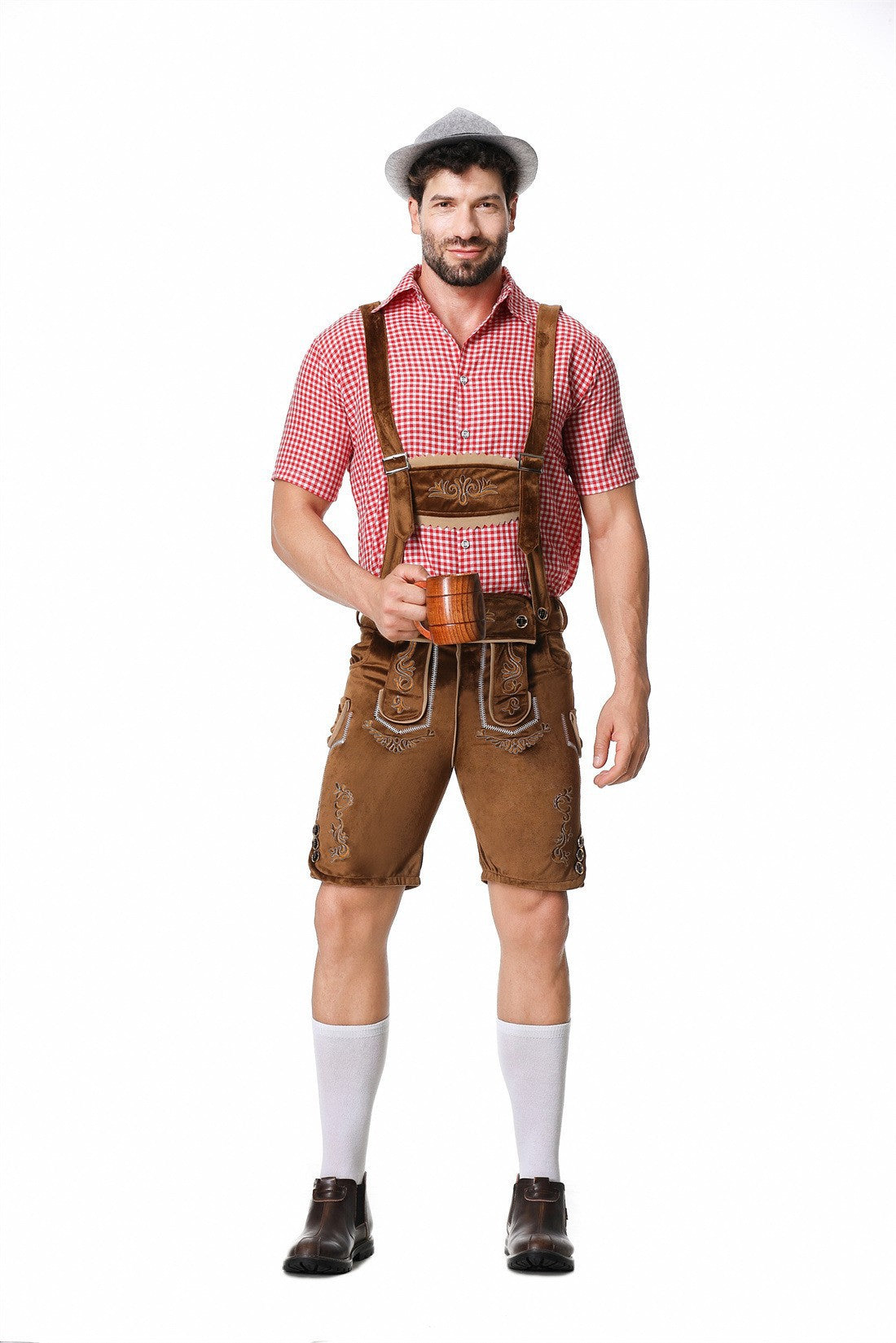 Halloween Costume Wish German Oktoberfest Costume Men's Overalls Suit Adult Stage Cosplay Costume