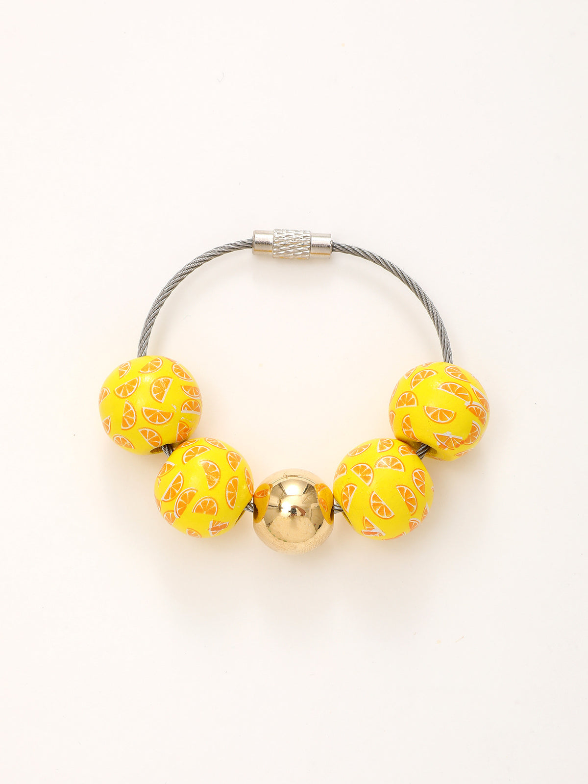Sporty Baseball Independence Day Halloween Wooden Beads Wooden Fruit Summer Party Keychain Bracelet