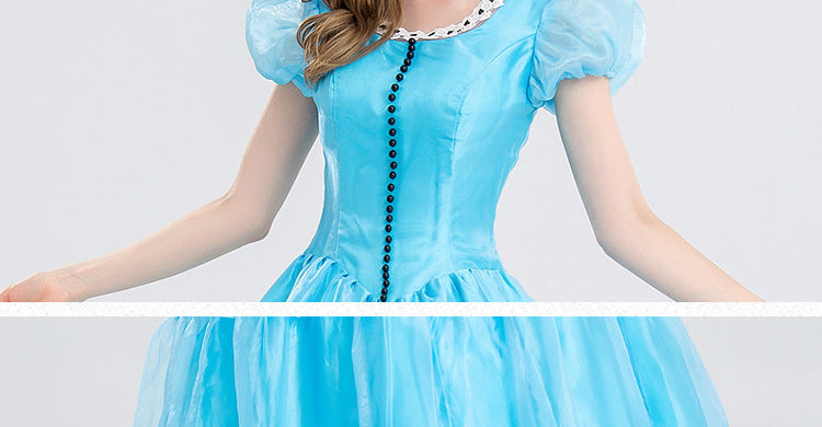 Halloween Costume Stage Costume Bright Cute Alice Fantasy Wonderland Princess Costume Fairy Tale Princess Dress