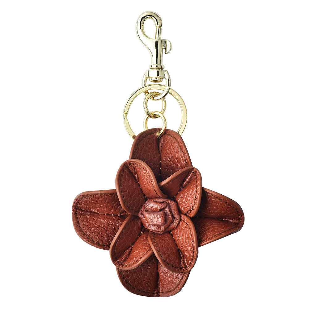 Bag Keychain, Clothing Decoration Pendant, Backpack Pendant, Heart Petal Pendant, Pu Leather Cotton-Filled Pendant