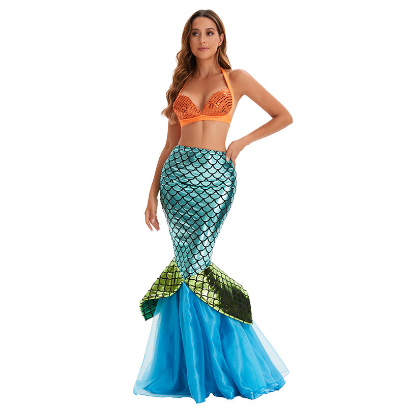New Halloween European and American game uniform cos mermaid costume role play elf costume uniform temptation