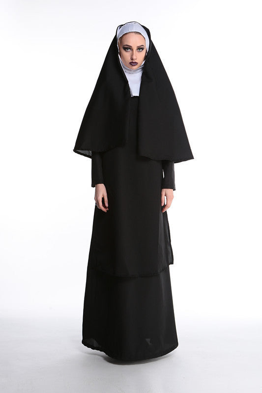 New Halloween Masquerade Godfather Priest Godfather Couple Virgin Mary Nun Costume Stage Costume