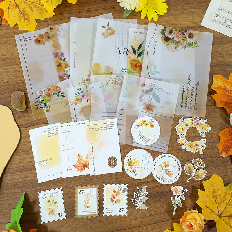 New Style Journal Background Sulfuric Acid Paper Diary Decoration Fresh Style Items Stickers Journal Material Paper Printing