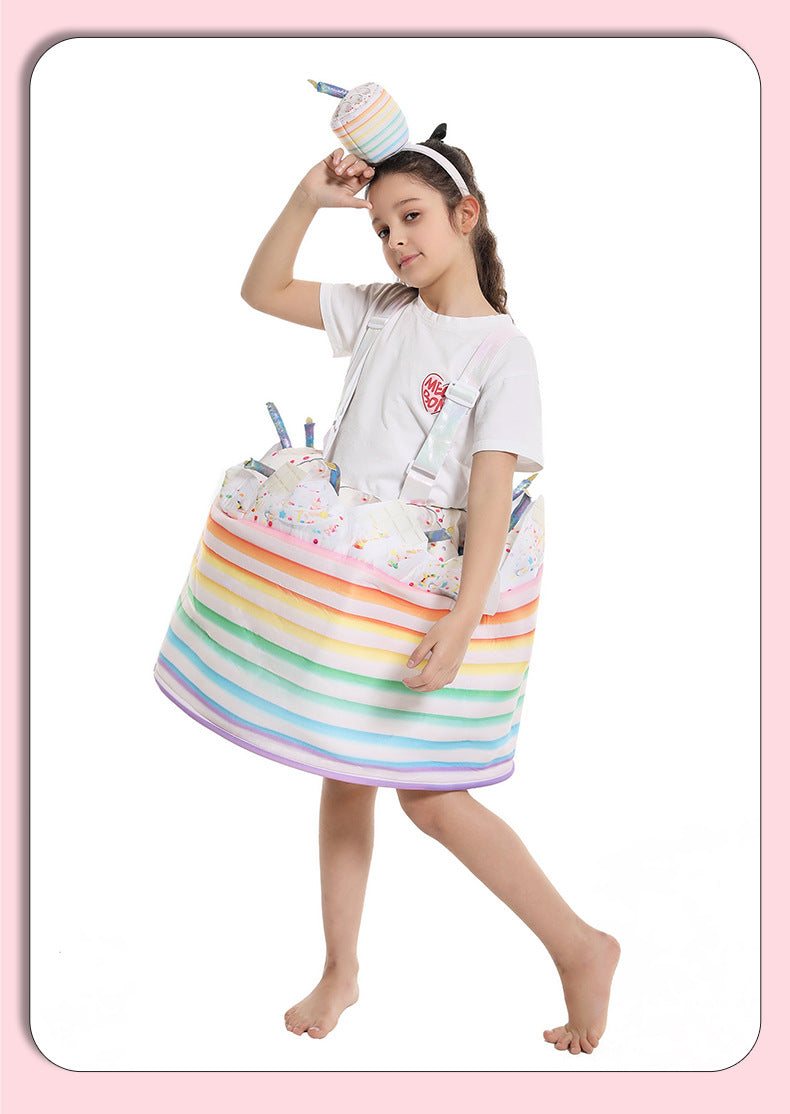 Cross Border Special for Mardi Gras Halloween New cosplay Prom Stage Dress Adult Cake Hooded suit