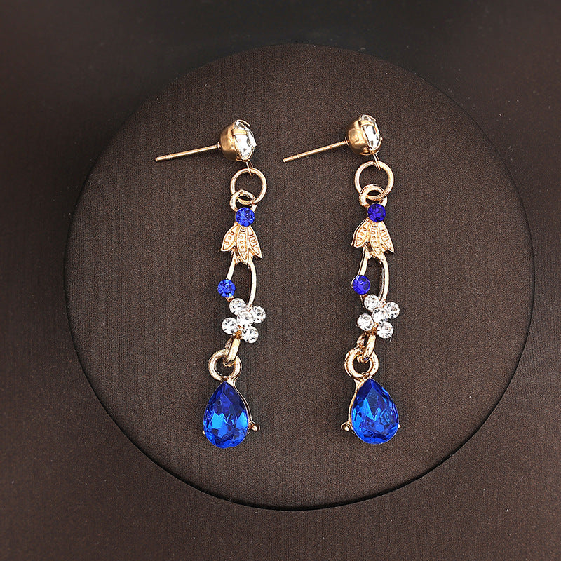 Korean Bride Necklace Earrings Two-piece Decorations Wedding Yarn Wedding Jewelry Wedding Accessories Dance Studio