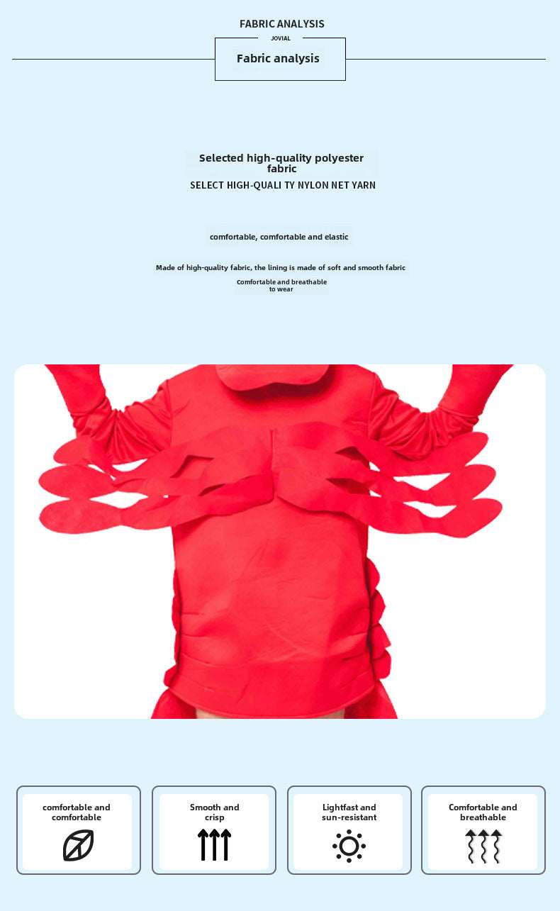 Halloween lobster costume cos costume Cosplay festival party stage performance costume role play costume