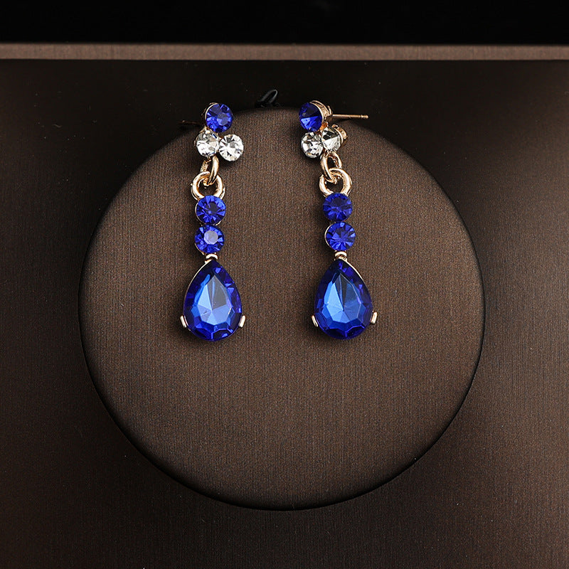 Korean Bride Necklace Earrings Two-piece Decorations Wedding Yarn Wedding Jewelry Wedding Accessories Dance Studio