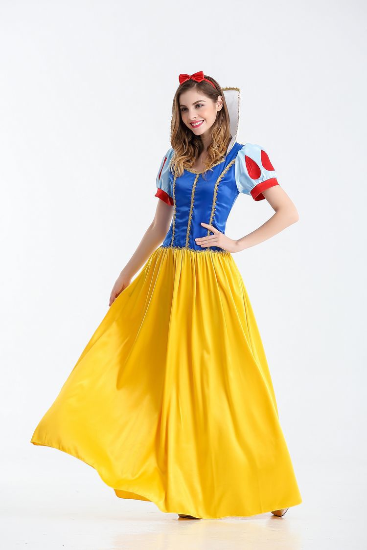 Halloween Adult Snow White Christmas Annual Party Cosplay Queen Cinderella Wedding Dress Costume Wholesale