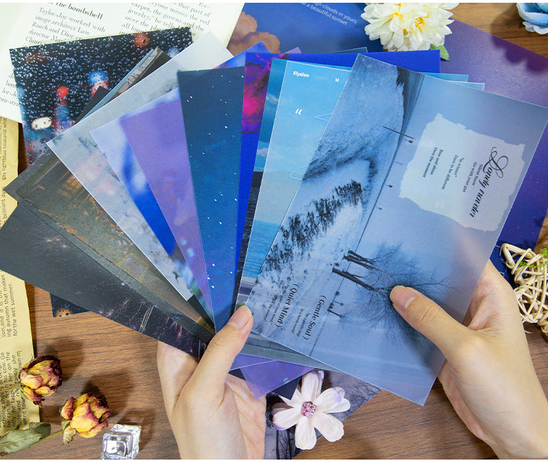 New Style Journal Background Sulfuric Acid Paper Diary Decoration Fresh Style Items Stickers Journal Material Paper Printing
