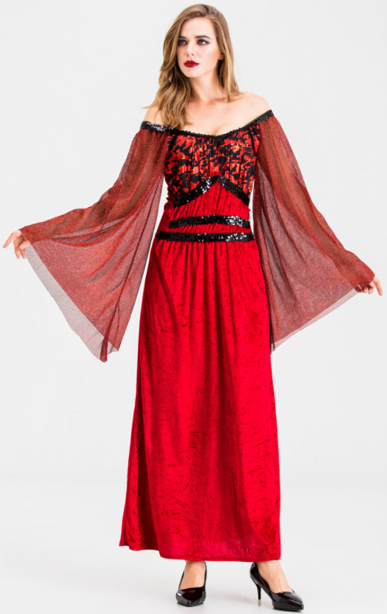 Halloween Masquerade Costume Family Vampire Witch Cos Movie Palace Haunted House Event Costume