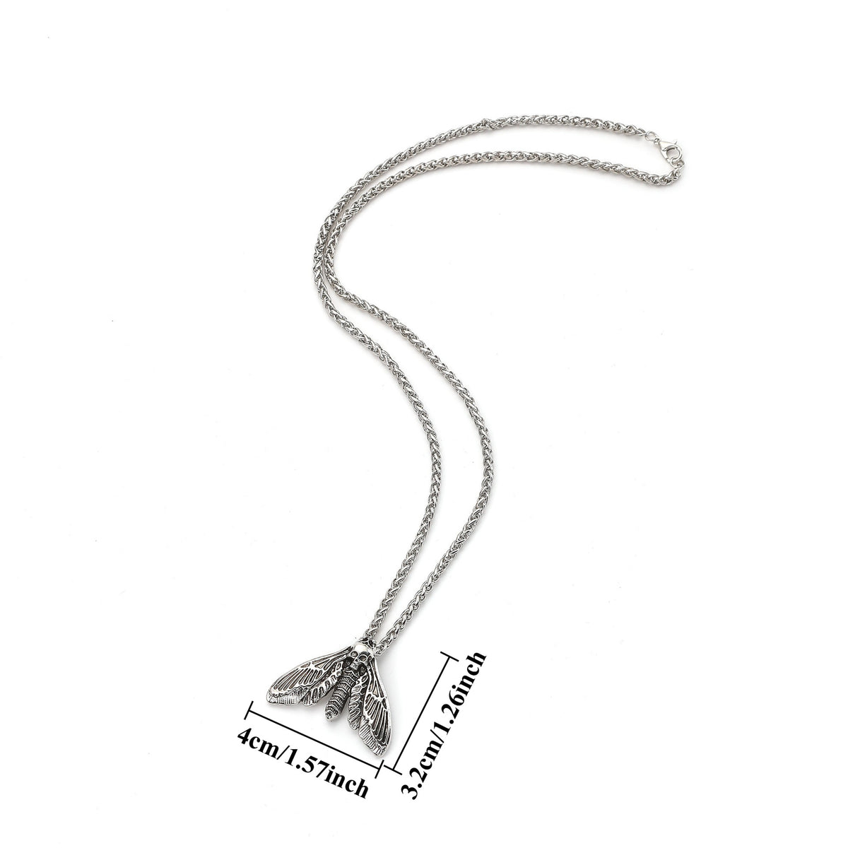 Foreign Trade Hot-Selling Retro Viking Death Skull Moth Pendant Necklace Gothic Decorations Party Accessories Wholesale