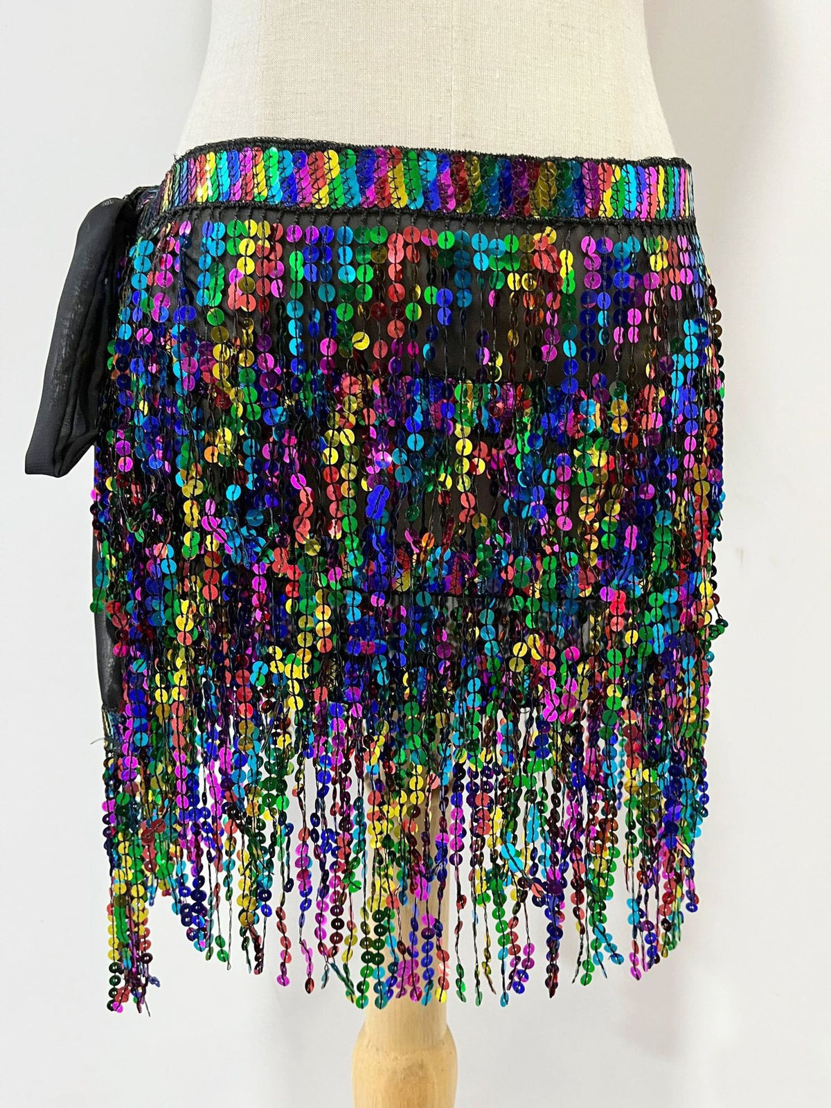 Halloween in stock Belly Dance Performance Costume Sequins Tassel Hips Bead Pieces Waist Chain Indian Dance Waist Towel Wholesale