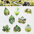 Retrostory Foliage Series Stickers Creative Leaf Landscaping Stickers Decorative Materials Handbook Material Base Stickers