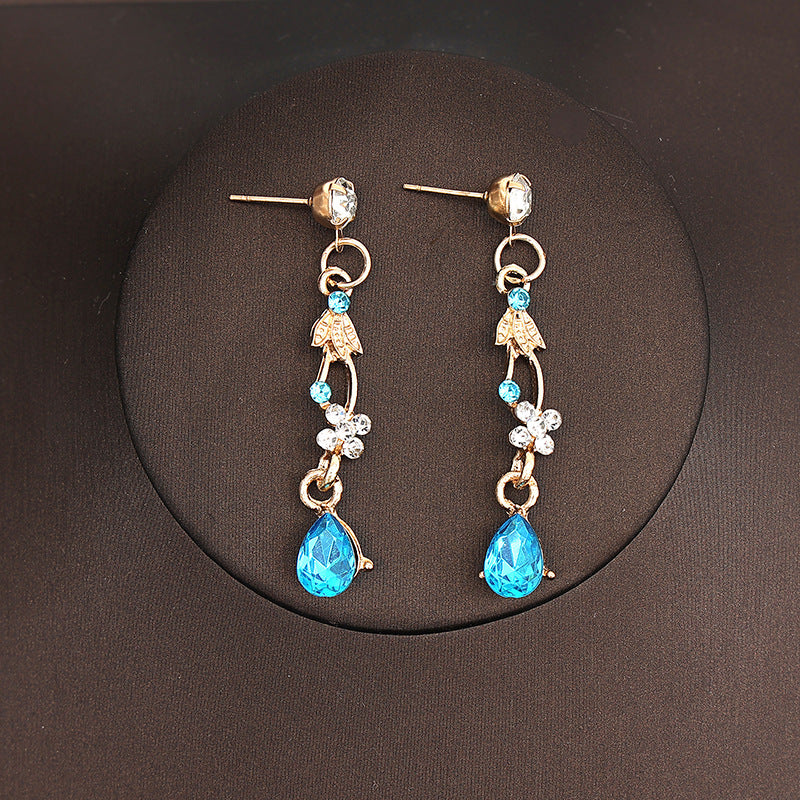 Korean Bride Necklace Earrings Two-piece Decorations Wedding Yarn Wedding Jewelry Wedding Accessories Dance Studio