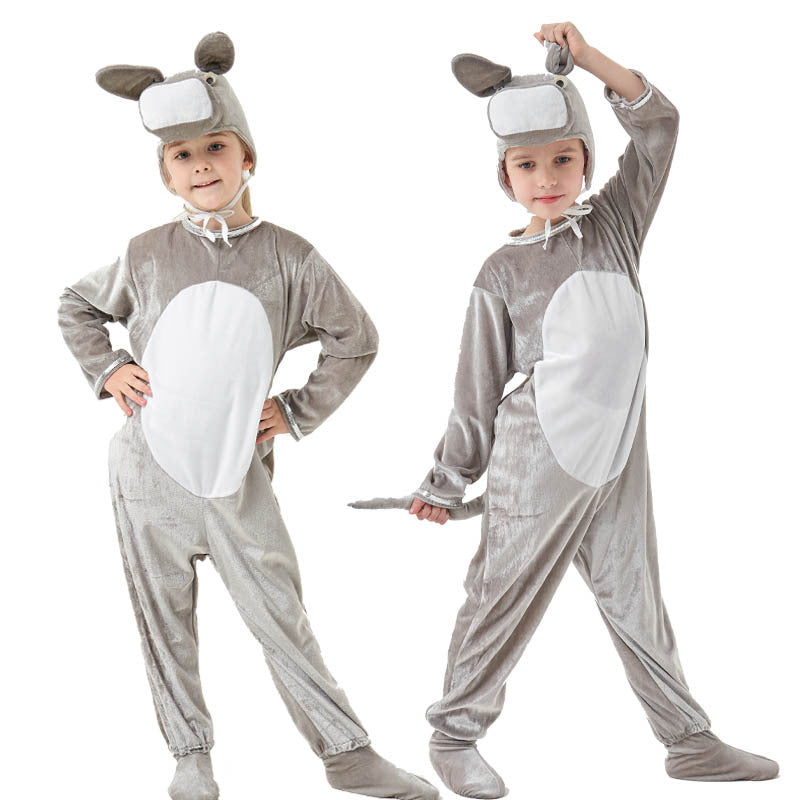 Halloween animals children's little donkey men and women cos animal jumpsuit children's day stage performance clothing