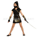Halloween Costume G-0372 Black Gold Ninja Girl Masquerade Cosplay Girl Ninja Show Costume