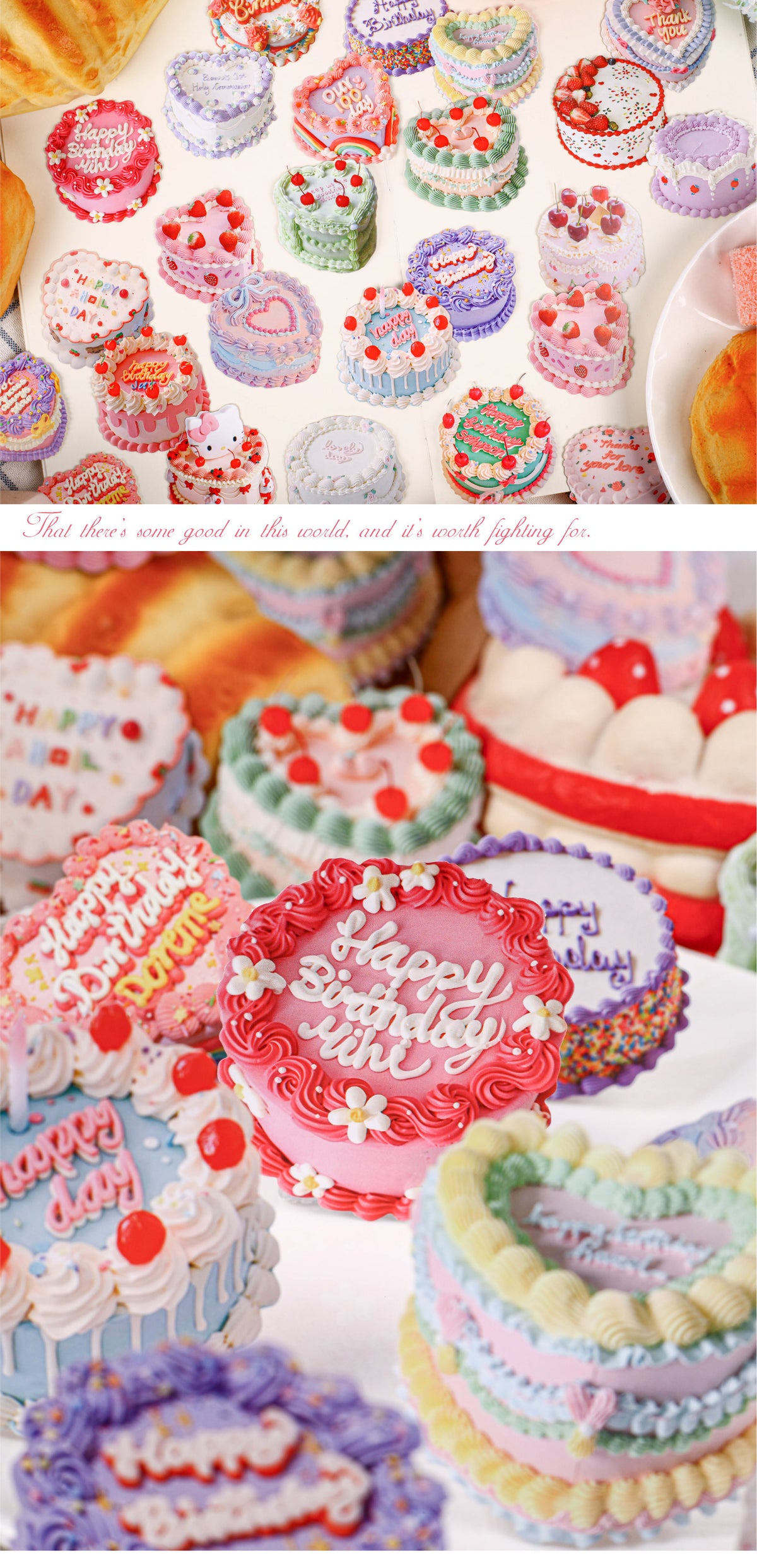Cross-Border Retrostory Cake Series Cartoon Food Journal Stickers 10 Creative Realistic Base Decoration Stickers