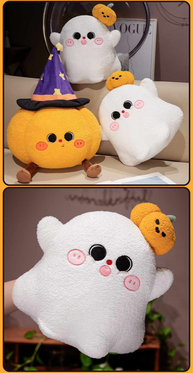 Cute Halloween Pumpkin Doll Ghost Imp Pillow Plush Toy Decoration Sofa Ornament Doll